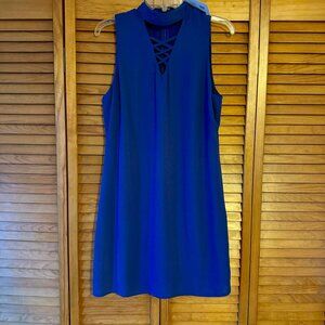 SHE + SKY Cross Front Royal Blue Dress